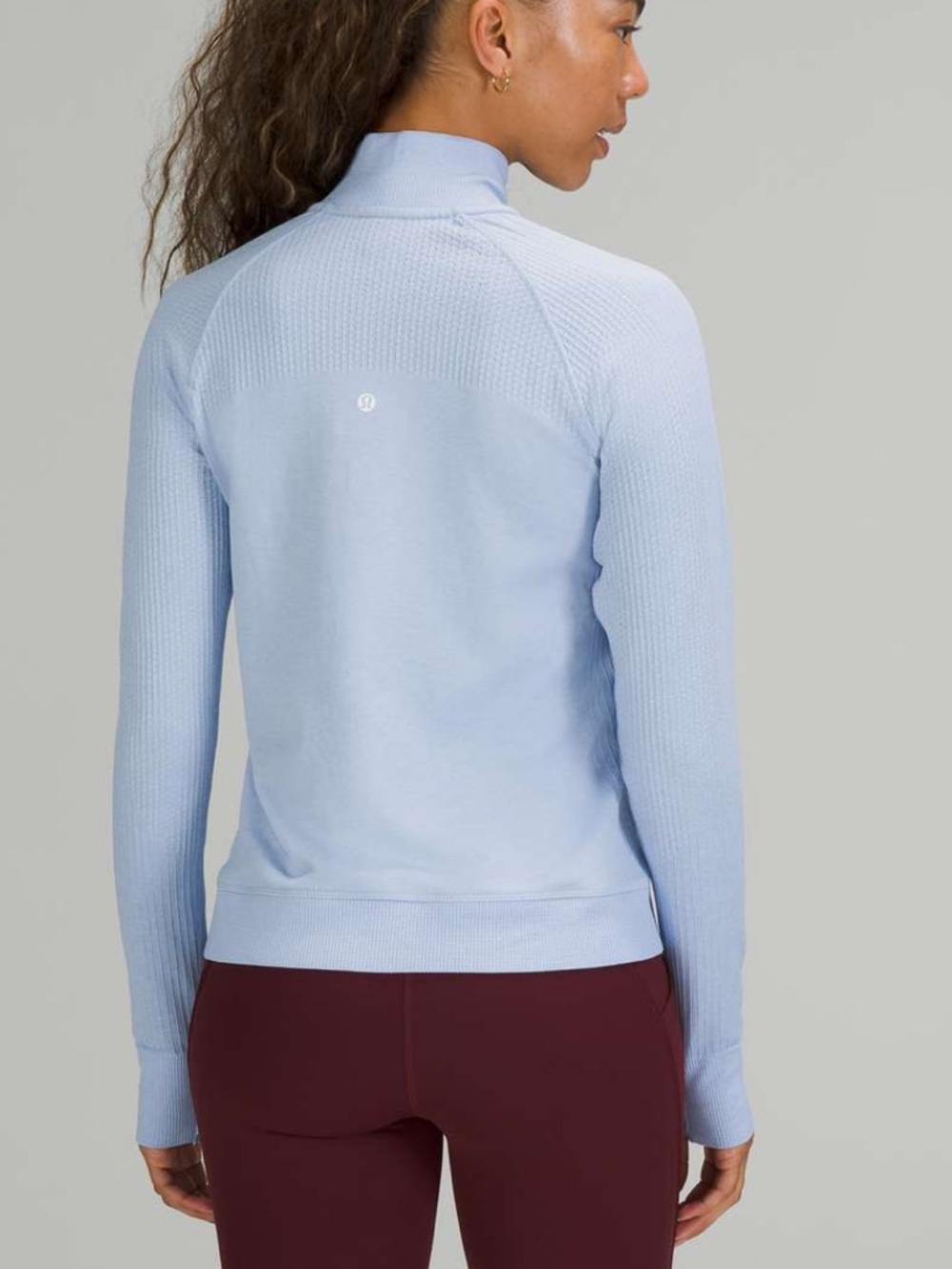 Lululemon Athletica Light Blue Engineered Warmth Half Zip - Picture 4 of 10